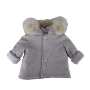 Cappottino con cappuccio e pelliccia