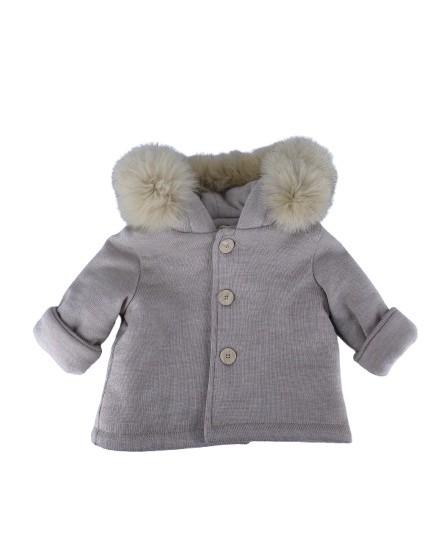 Cappottino con cappuccio e pelliccia