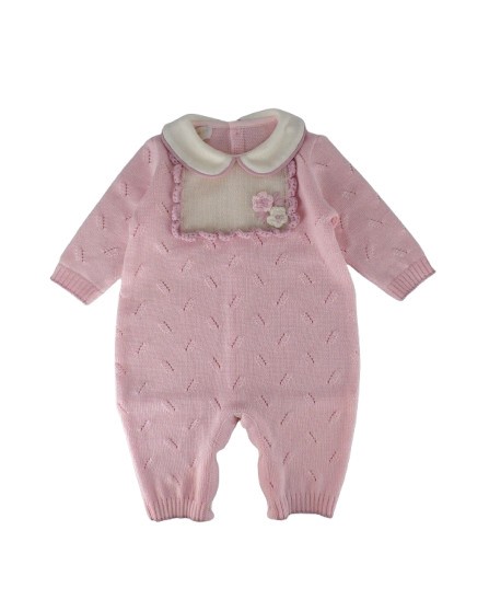 Tutina con fiori all'uncinetto