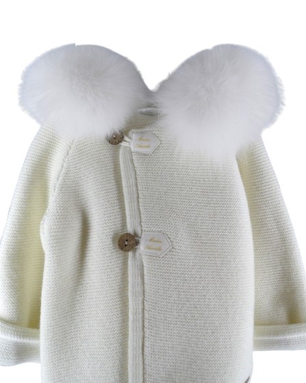 Cappottino in lana con cappuccio