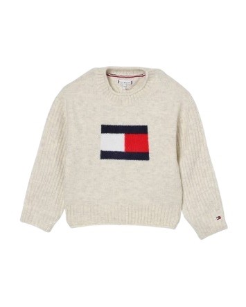 Maglione con logo ricamato