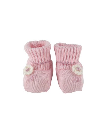 Scarpine con fiorellino all'uncinetto