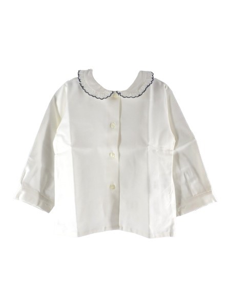 Camicia con colletto smerlato