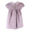 Vestito con ricamo punto smock in flanella e coulotte