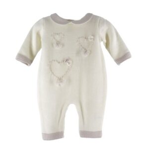 Tutina con cuoricini ricamati