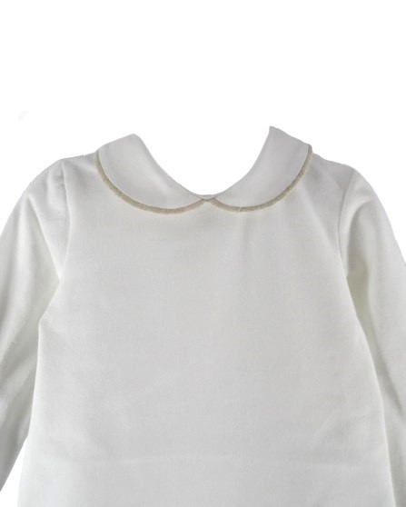 Body in caldo cotone con colletto profilato