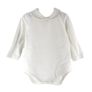 Body in caldo cotone con colletto profilato
