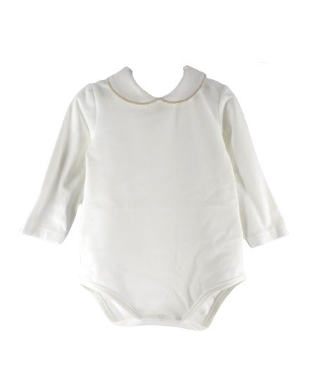 Body in caldo cotone con colletto profilato