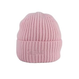Cappello in maglia a coste con ricamo st. barth