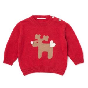 Maglione in lana con renna