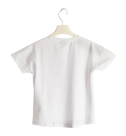 T-shirt mezze maniche scritta strass