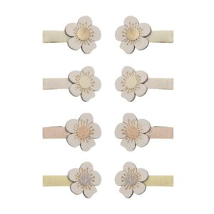 Pacchetto 8 mini clips con fiori