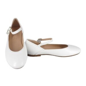 Ballerina in pelle con cinturino