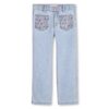 Pantalone in denim strass sulle tasche