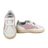 Sneaker in pelle con doppio velcro