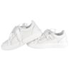 Sneaker in pelle e pailettes con lacci e zip