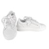 Sneaker in pelle e pailettes con lacci e zip