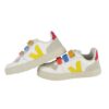Sneaker in pelle organica con triplo velcro