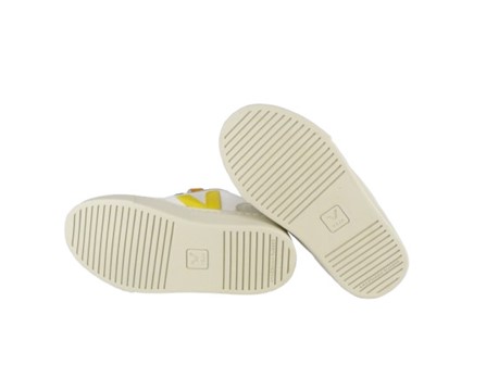 Sneaker in pelle organica con triplo velcro