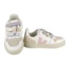 Sneaker in pelle organica con triplo velcro