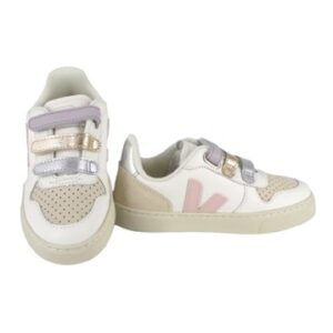Sneaker in pelle organica con triplo velcro