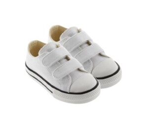 Sneaker in tela con doppio velcro