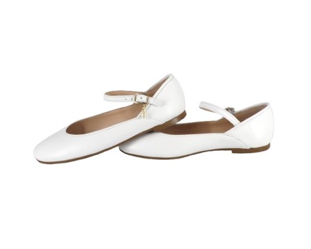 Ballerina in pelle con cinturino