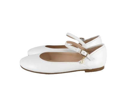 Ballerina in pelle con cinturino