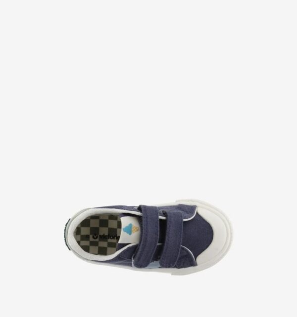 Sneaker in tela con doppio velcro