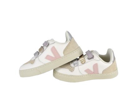 Sneaker in pelle organica con triplo velcro