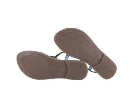 Sandalo in pelle metallizzata stama coccodrillo con fibbia