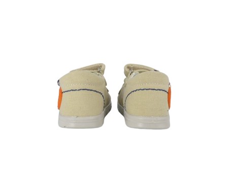 Sandalo primo passo in tela con doppio velcro