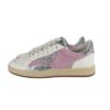 Sneaker in pelle e camoscio con lacci