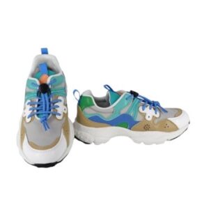 Sneakers in ecopelle e tessuto tecnico