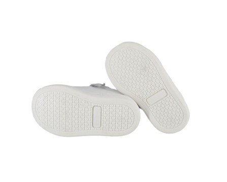 Sneaker primo passo in pelle con lacci e zip