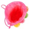 Borsa a secchiello con pom pon e tracolla