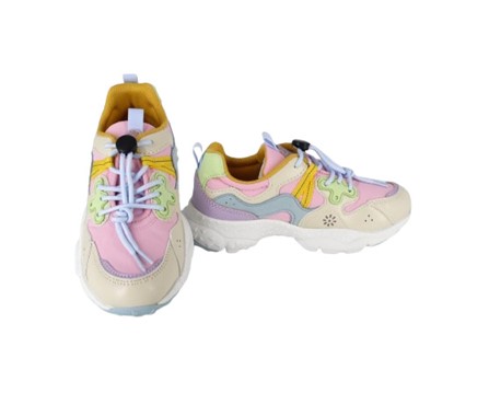 Sneakers in ecopelle e tessuto tecnico