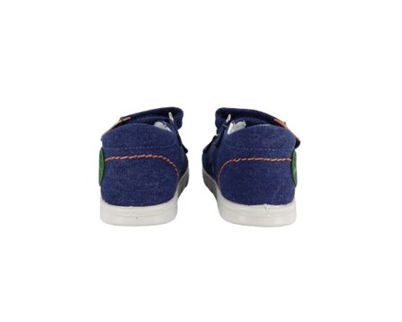 Sandalo primo passo in tela con doppio velcro