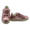 Sneaker in pelle laminata con doppio velcro