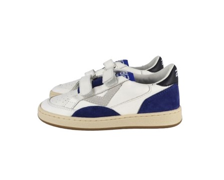 Sneaker in pelle con doppio velcro