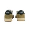 Sneaker in pelle e camoscio con lacci