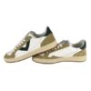 Sneaker in pelle e camoscio con lacci