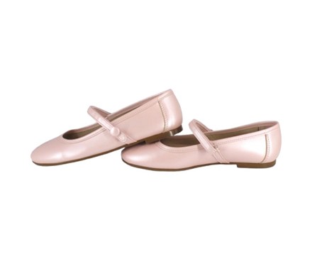 Ballerina in pelle con cinturino