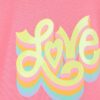 T-shirt mezza manica con stampa love