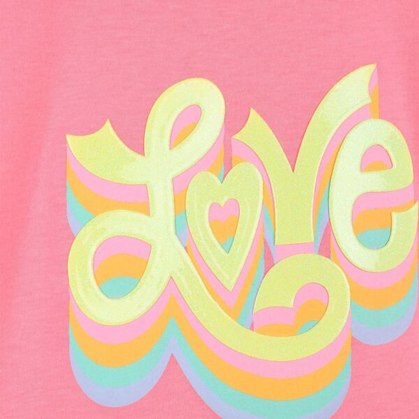 T-shirt mezza manica con stampa love