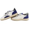 Sneaker in pelle con doppio velcro