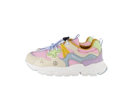 Sneakers in ecopelle e tessuto tecnico