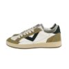 Sneaker in pelle e camoscio con lacci