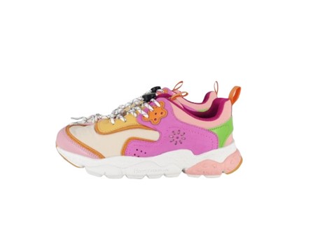 Sneakers in ecopelle e tessuto tecnico