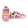 Sneaker in pelle biologica con triplo velcro